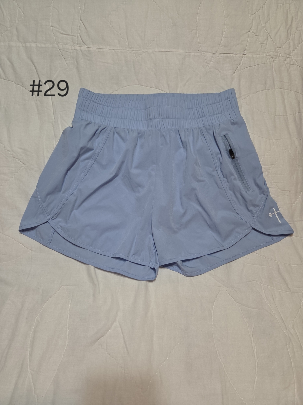 HolStrength Women's Active Running Shorts Light Blue Size Medium